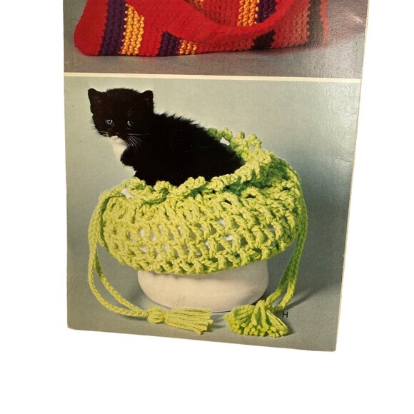 1970s Coats Clark Crochet Patterns Booklet Studio Card No7 Its In The Bag Vtg - Picture 6 of 8